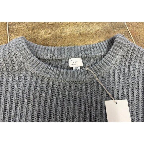 A New Day Solid Gray Pid Crewneck Women's Sweater Size XXL - Picture 5 of 8